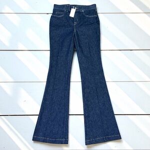 SPANX NWT Women’s Raw Indigo Wash Denim Flare Jeans Size Medium